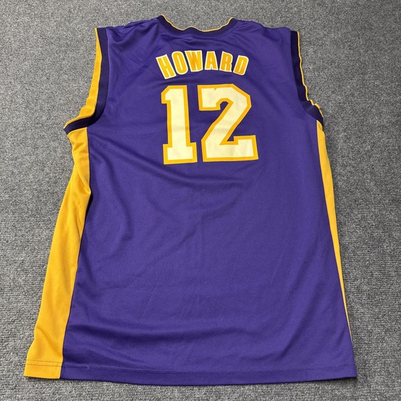 VTG Los Angeles Lakers Jersey Men M Adidas #12 Dwight Howard NBA Purple Away - Picture 3 of 9